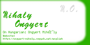 mihaly ongyert business card